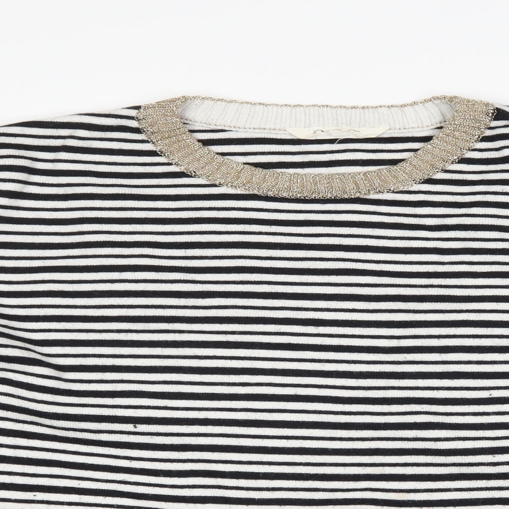 Savannah Miller Womens Black Striped  Pullover Jumper Size 18