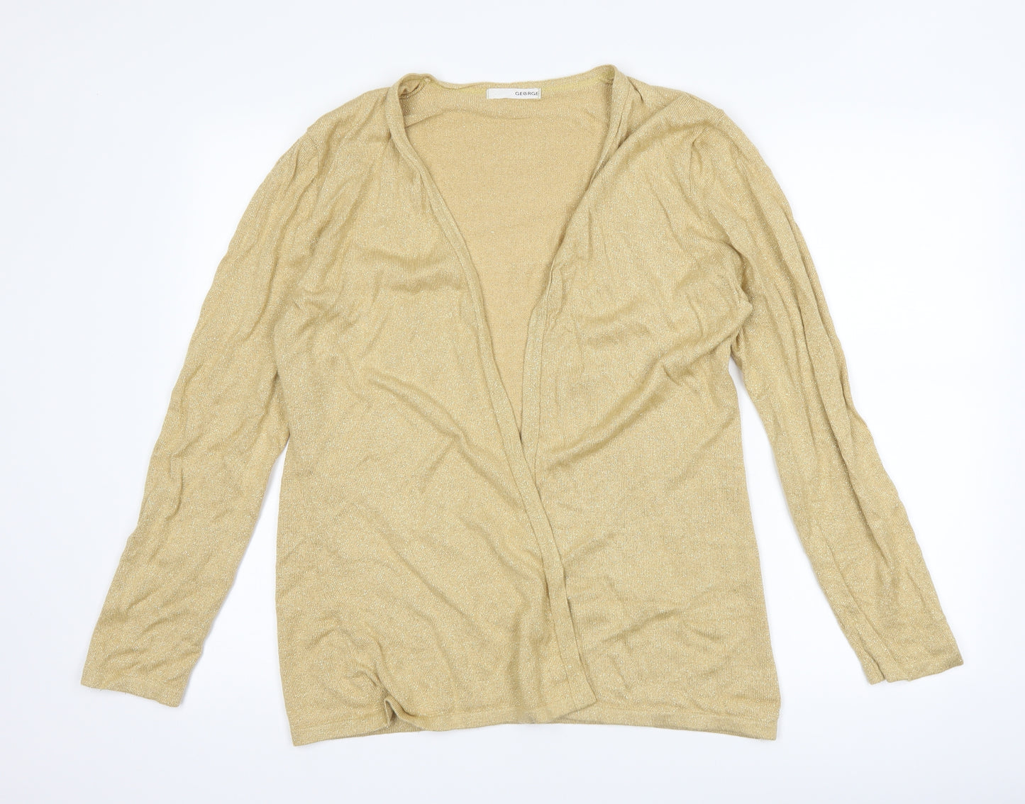 George Womens Gold   Cardigan Jumper Size 16