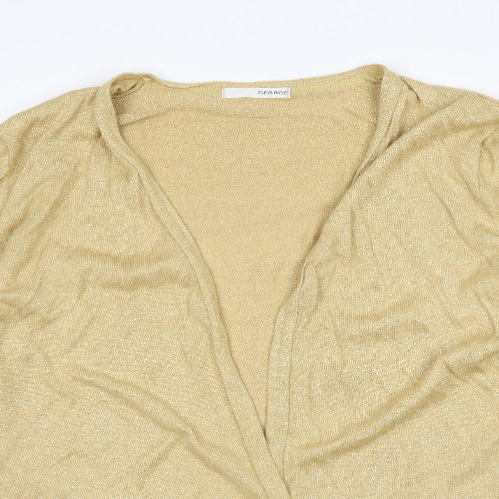 George Womens Gold   Cardigan Jumper Size 16