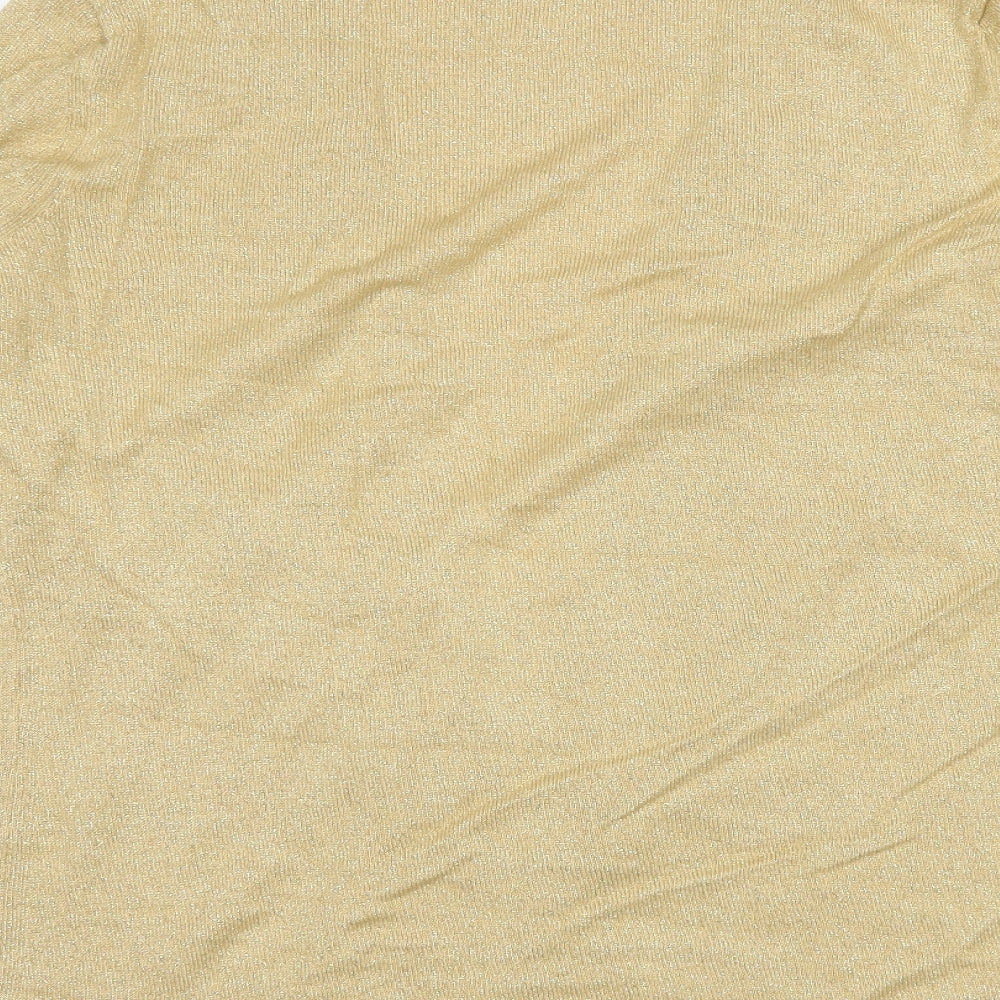 George Womens Gold   Cardigan Jumper Size 16