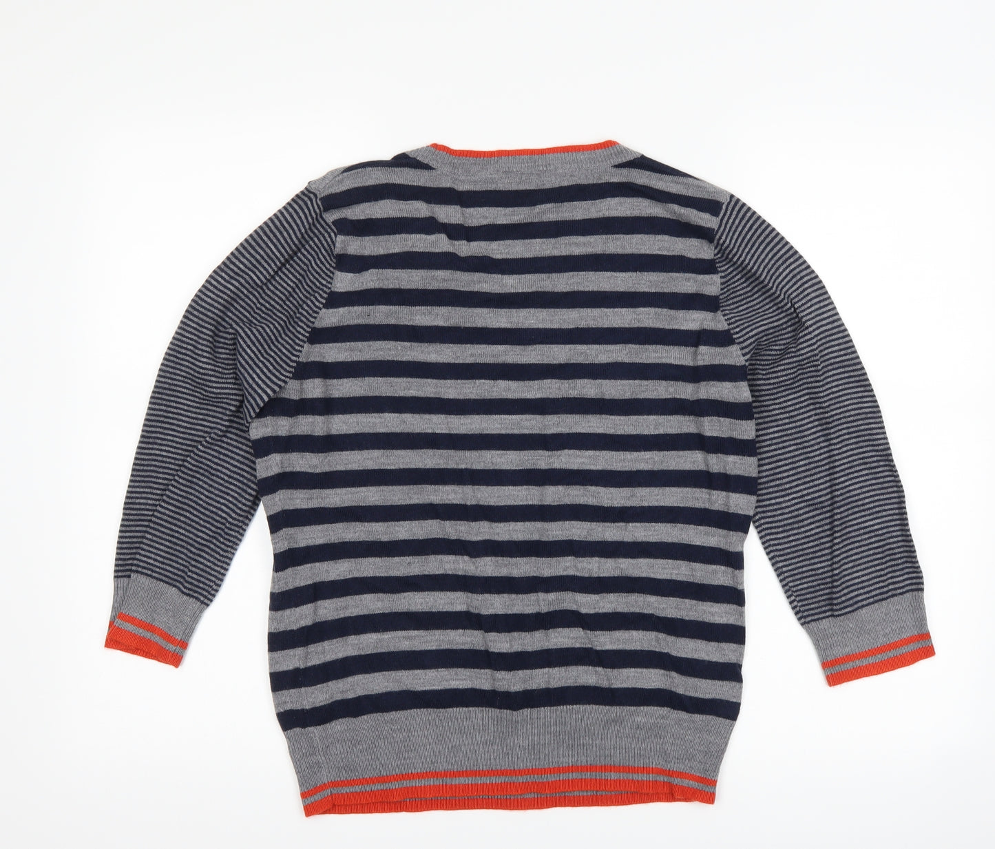 Per Una Womens Grey Striped  Pullover Jumper Size 14