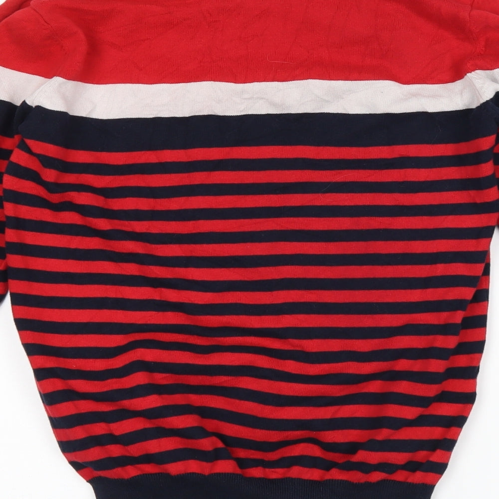 Threadbare Mens Red Striped  Pullover Jumper Size S