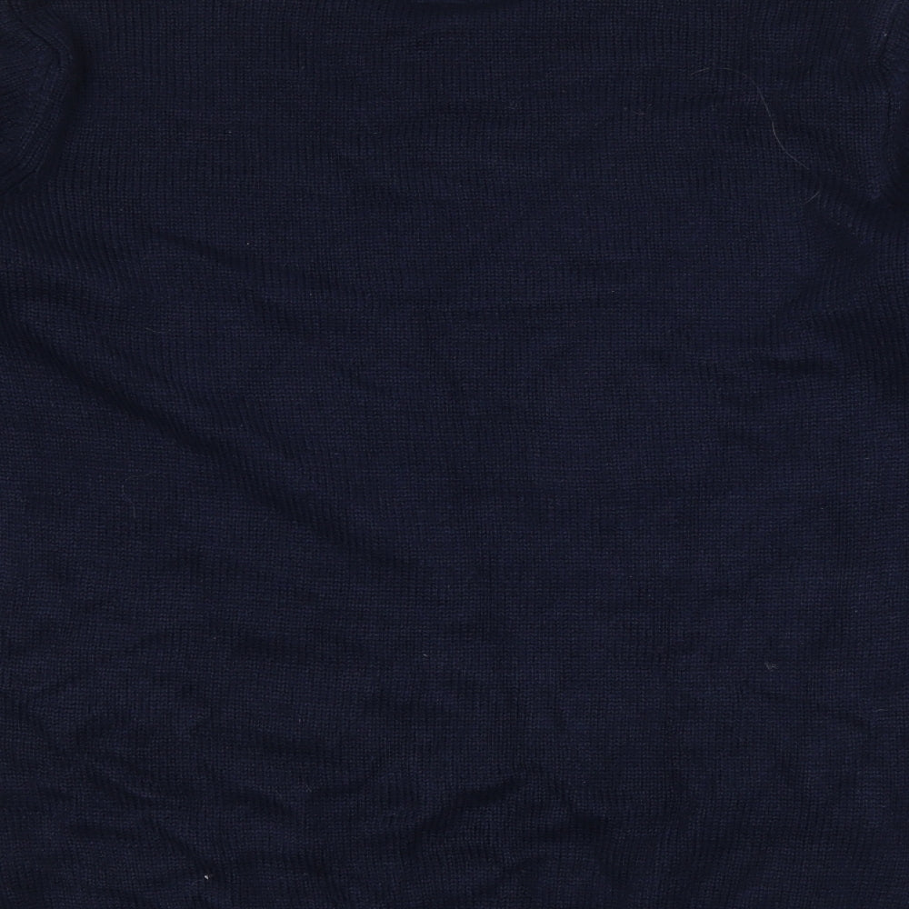 Primark Mens Blue Polka Dot  Pullover Jumper Size M  - Christmas Snowman