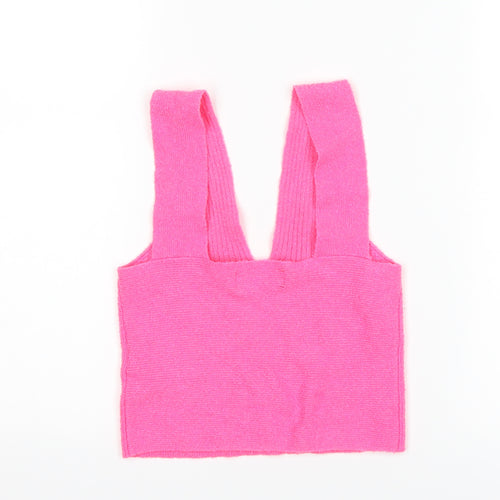 Bershka Womens Pink   Cropped Tank Size M