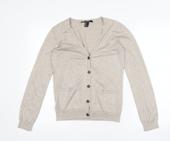 FOREVER 21 Womens Beige Cardigan Jumper Size S
