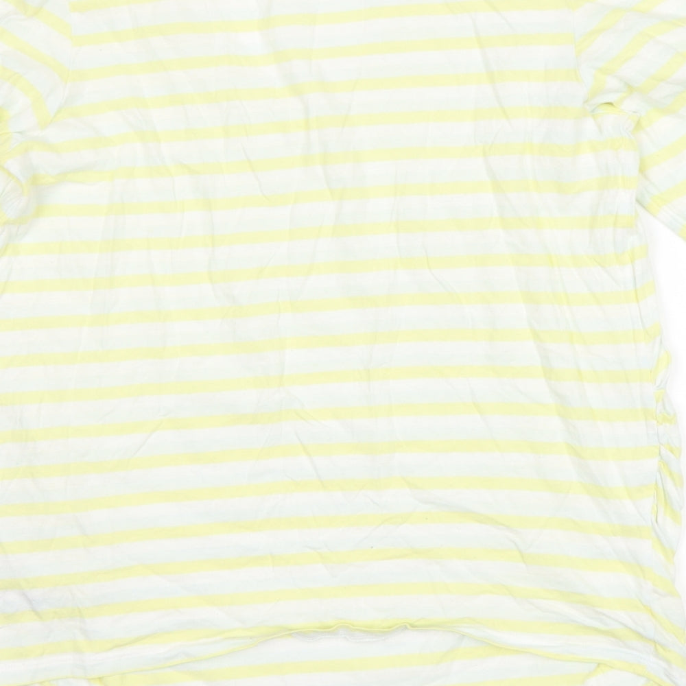 New Look Womens Yellow Striped  Basic T-Shirt Size 14