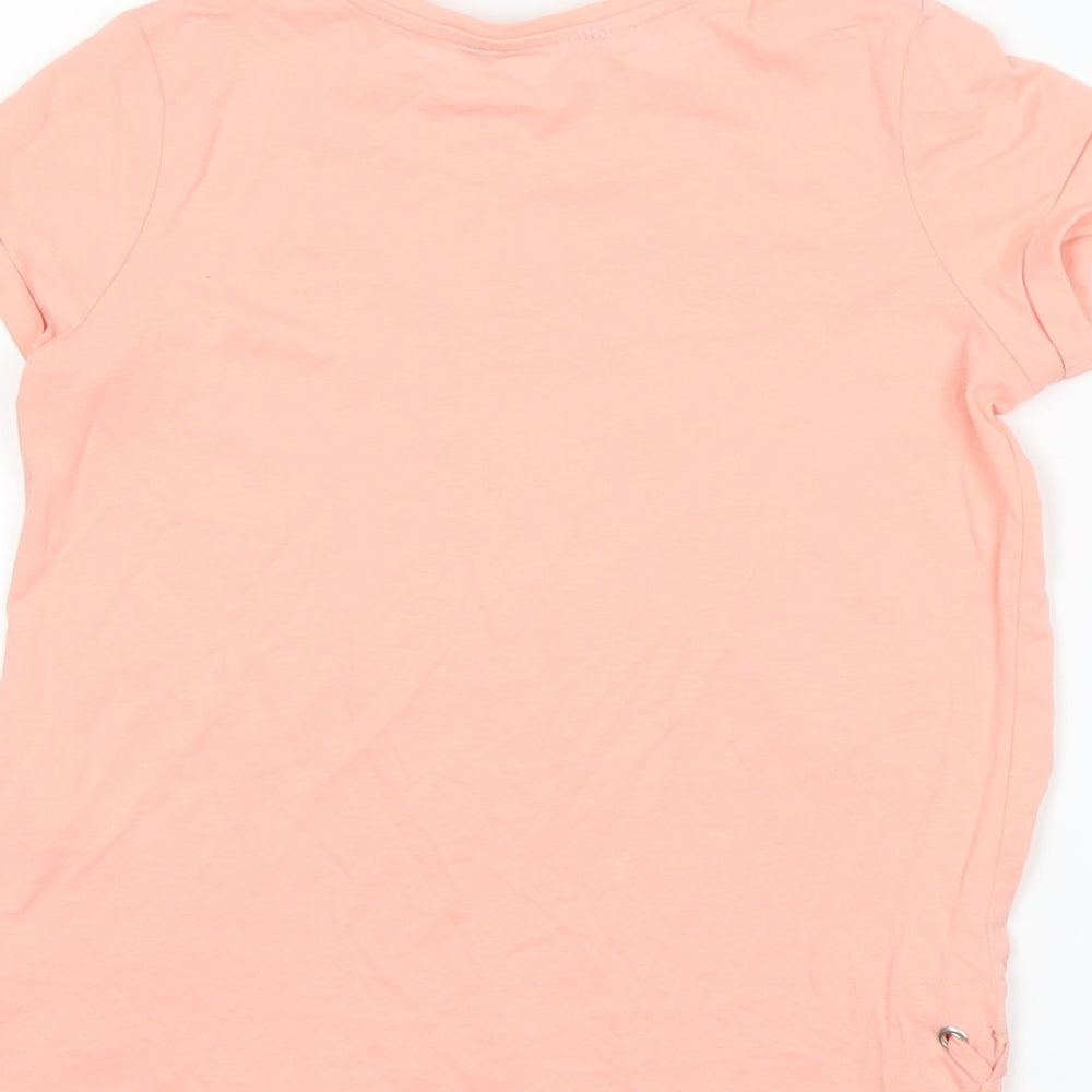 George Girls Pink   Basic T-Shirt Size 9-10 Years  - slogan