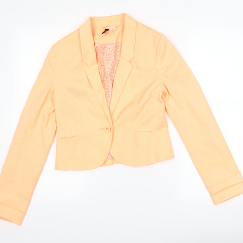 H&M Womens Orange   Jacket Suit Jacket Size 10  - neon