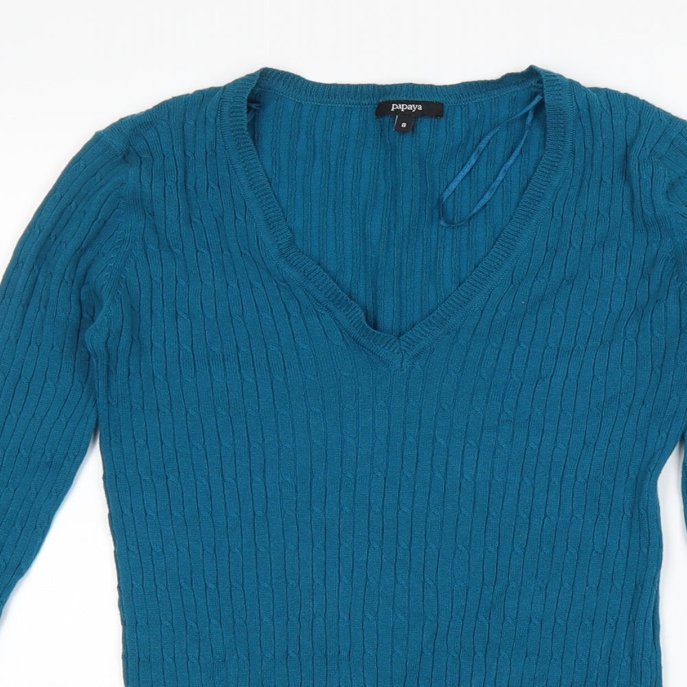 Papaya Womens Blue   Pullover Jumper Size 8
