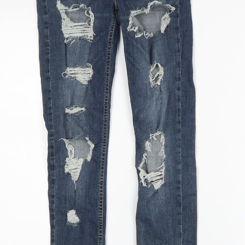 Topshop Womens Blue  Denim Skinny Jeans Size 25 L32 in