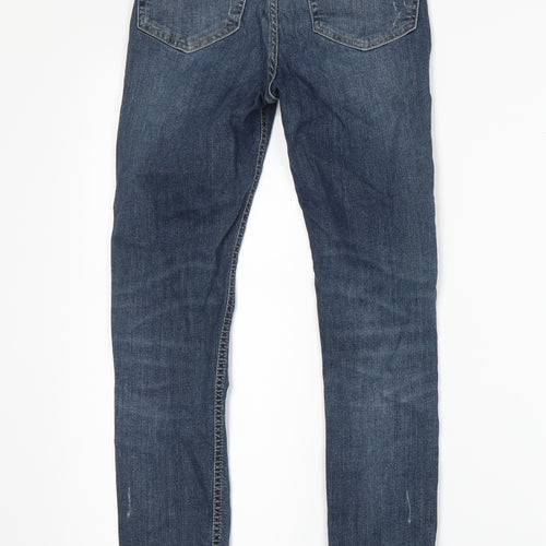 Topshop Womens Blue  Denim Skinny Jeans Size 25 L32 in