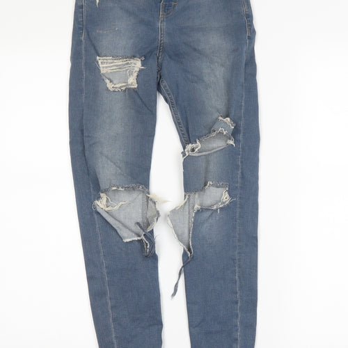 Topshop Womens Blue  Denim Skinny Jeans Size 25 L30 in