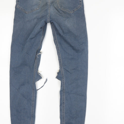 Topshop Womens Blue  Denim Skinny Jeans Size 25 L30 in