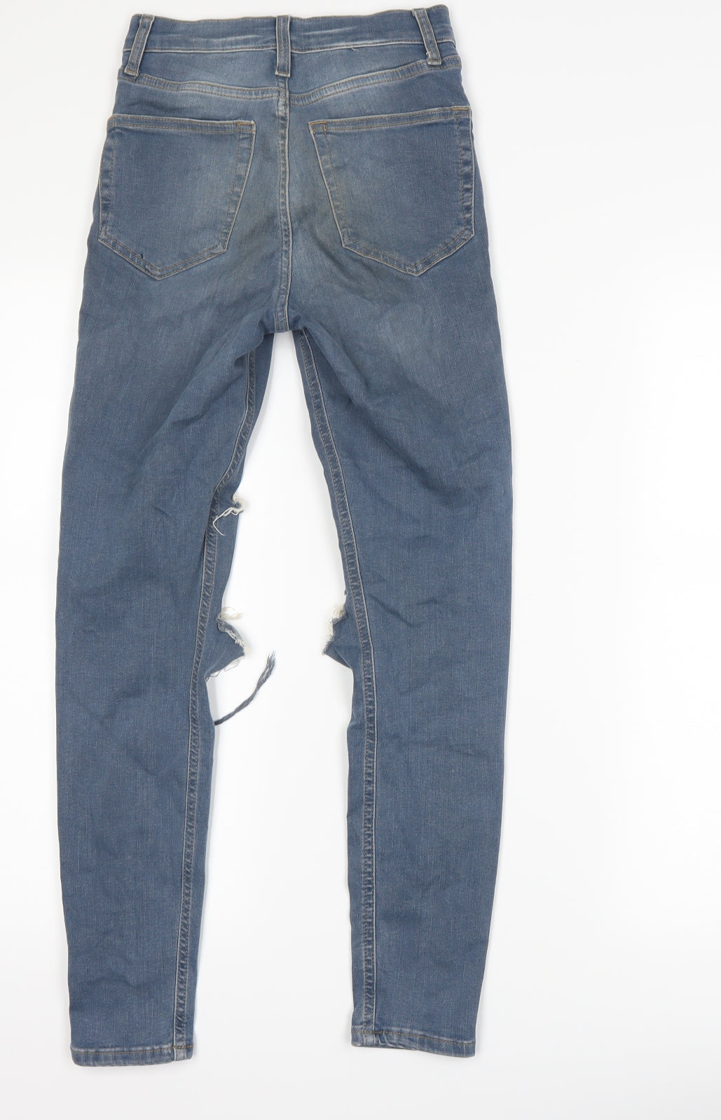 Topshop Womens Blue  Denim Skinny Jeans Size 25 L30 in