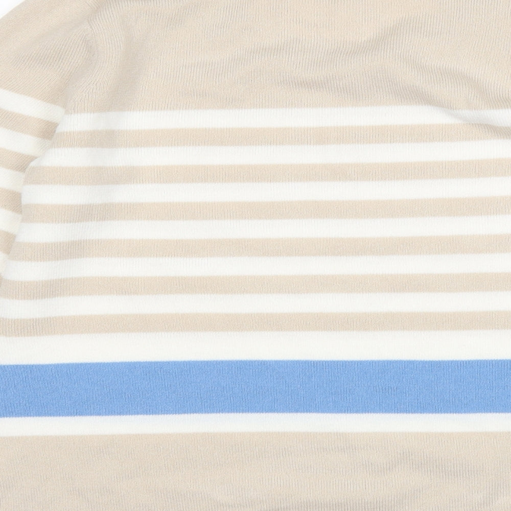 Papaya Womens Beige Striped  Pullover Jumper Size 14