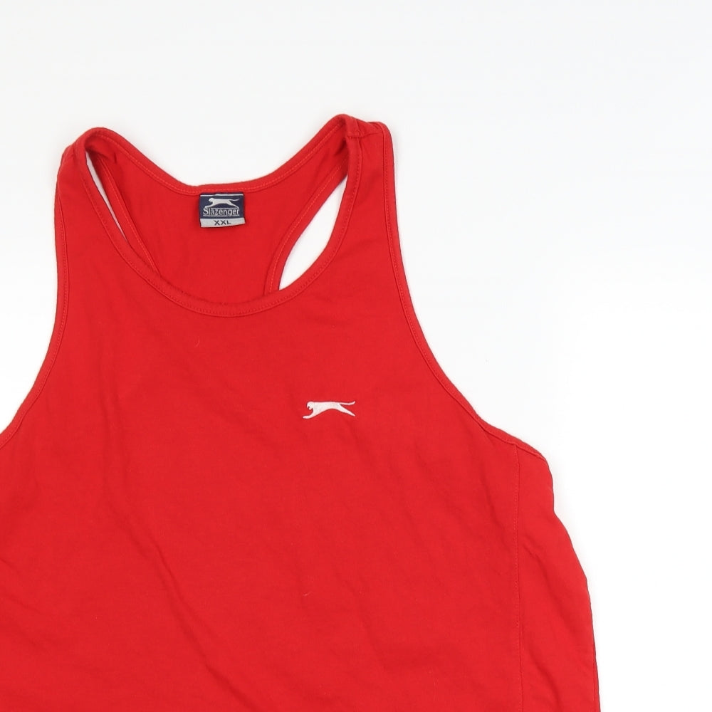 Slazenger Mens Red   Basic Tank Size 2XL