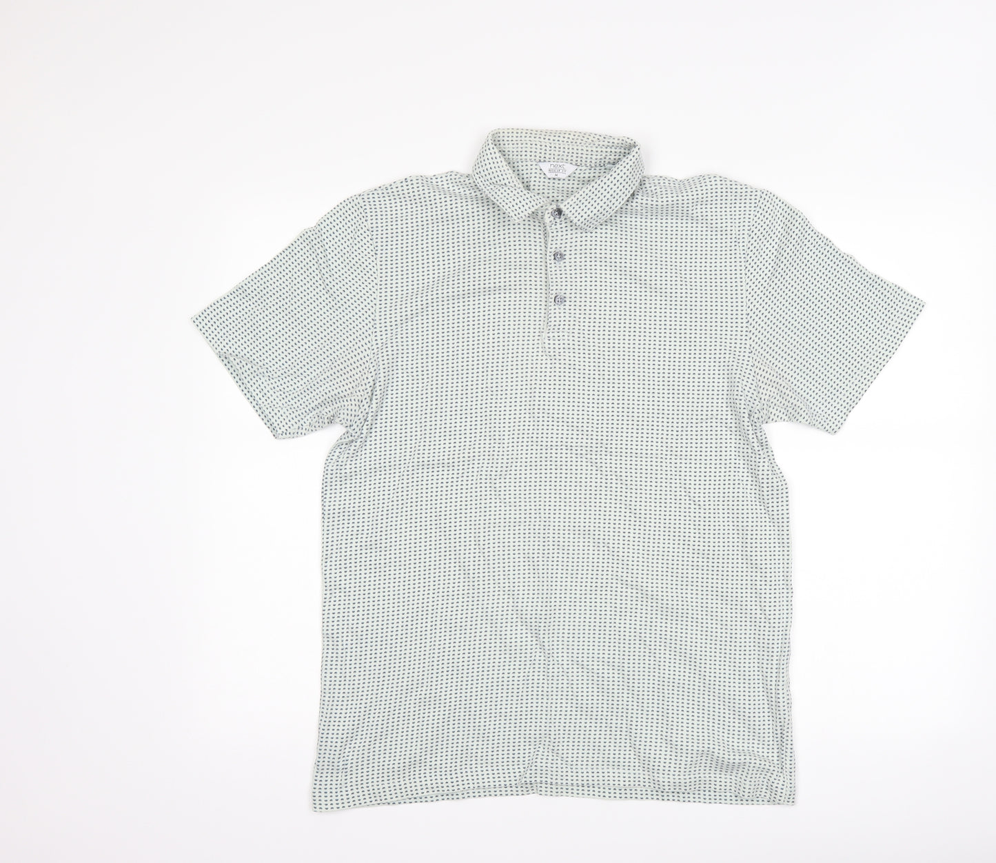 NEXT Mens Blue Polka Dot   Polo Size M
