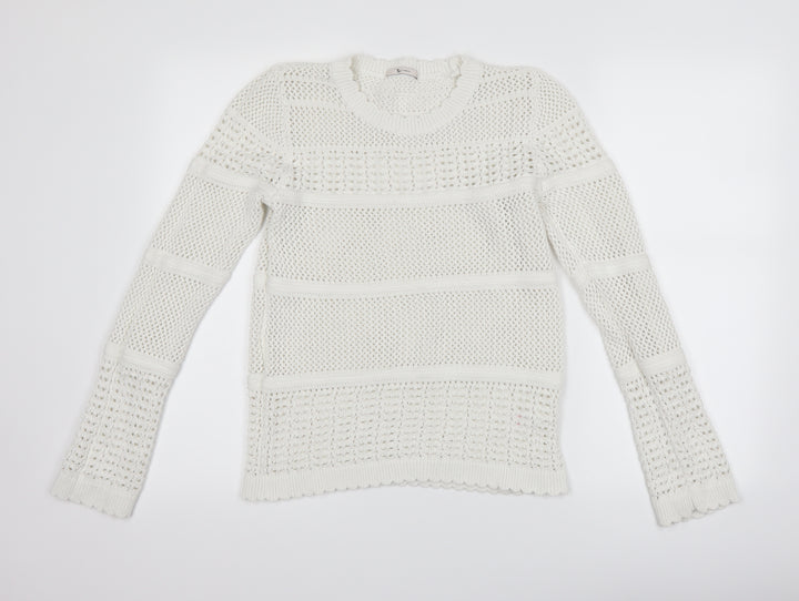 TU Womens White Pullover Jumper Size 14