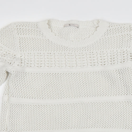 TU Womens White   Pullover Jumper Size 14
