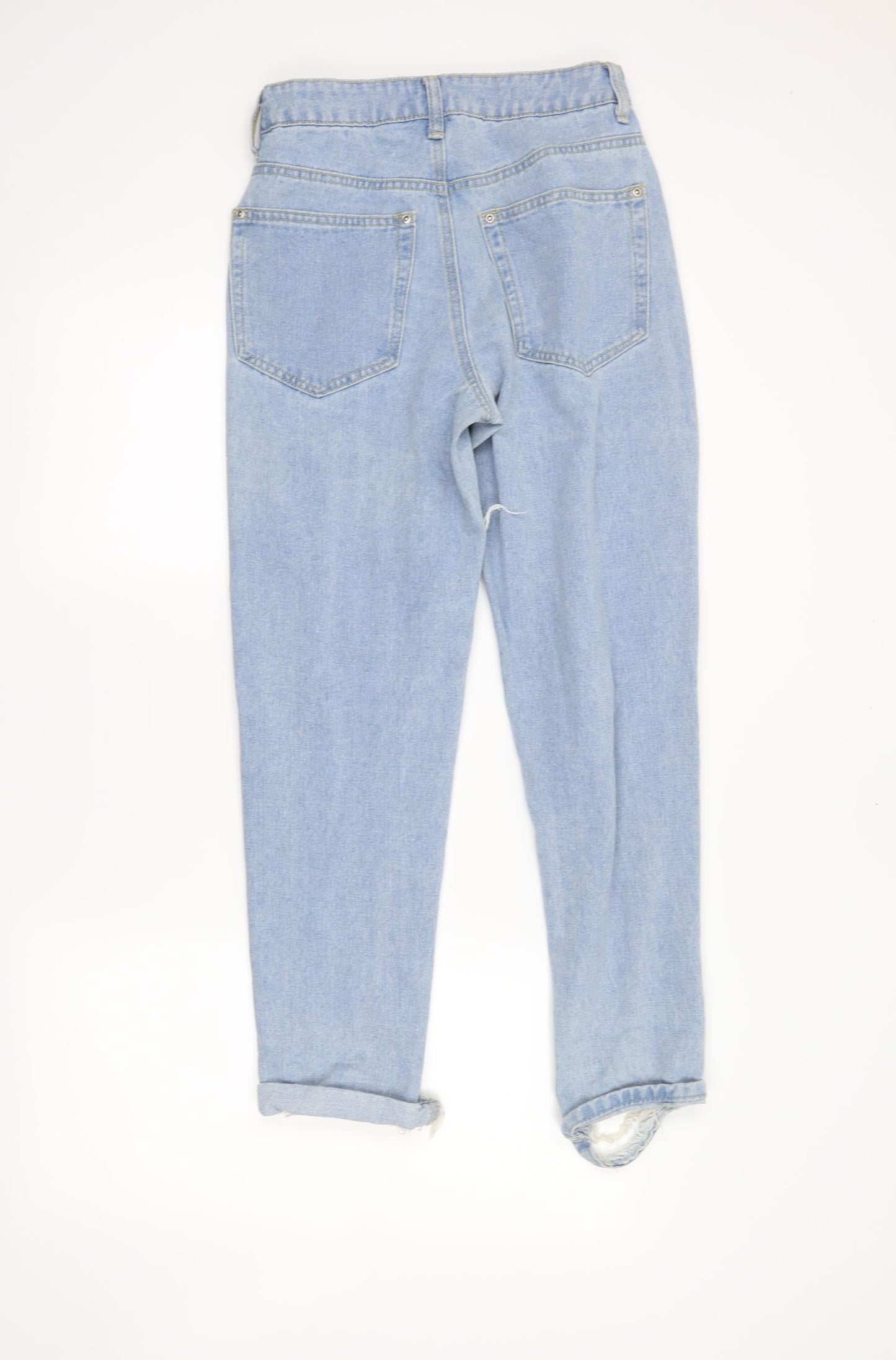 PRETTYLITTLETHING Womens Blue  Denim Mom Jeans Size 8 L26 in