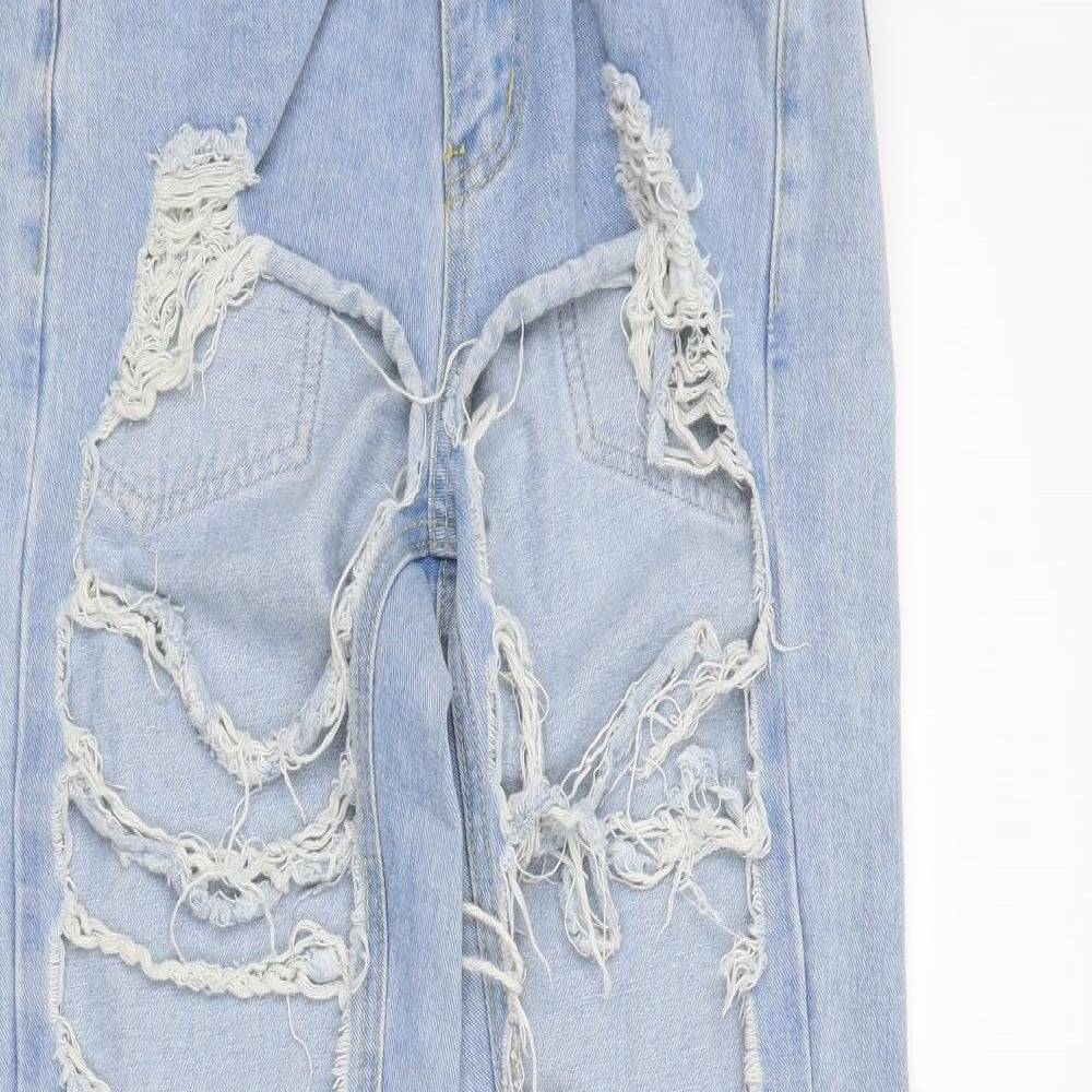 PRETTYLITTLETHING Womens Blue  Denim Mom Jeans Size 8 L26 in