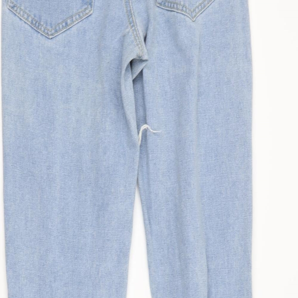 PRETTYLITTLETHING Womens Blue  Denim Mom Jeans Size 8 L26 in