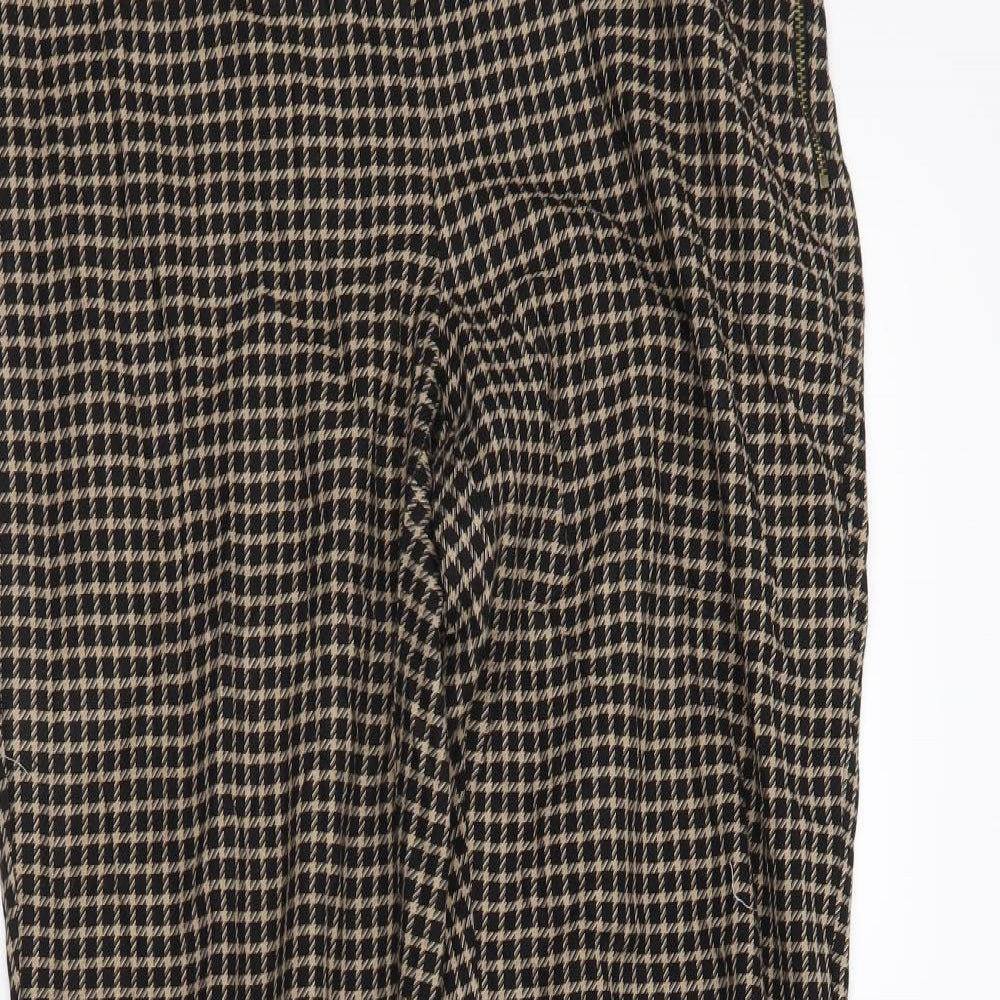 F&F Womens Brown Plaid  Trousers  Size 12 L27 in