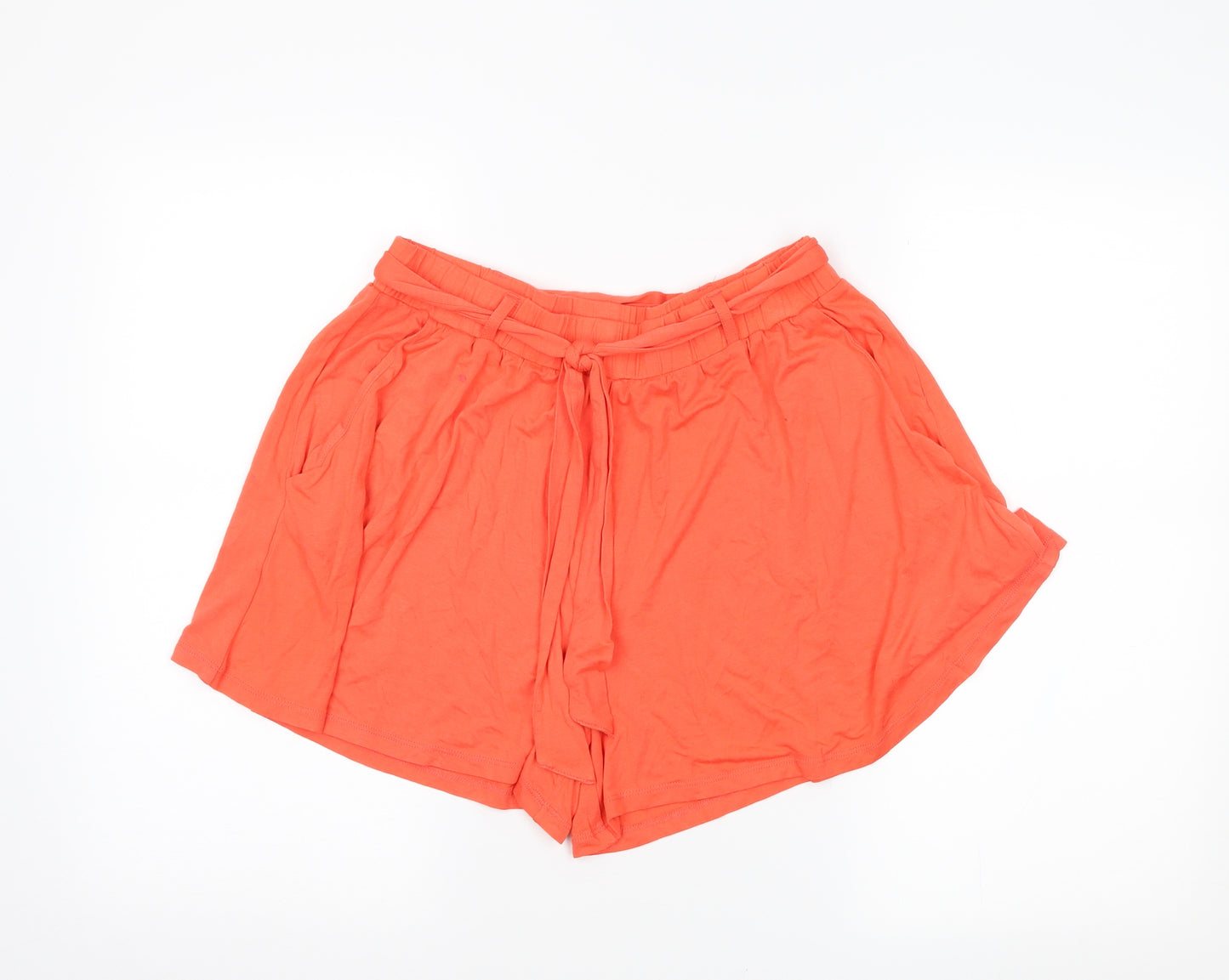 F&F Womens Orange   Skimmer Shorts Size 10