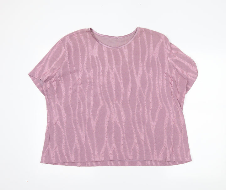Bonmarché Womens Pink Basic Blouse Size XL