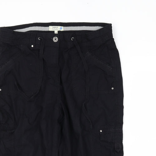 Papaya Womens Black   Cargo Shorts Size 12