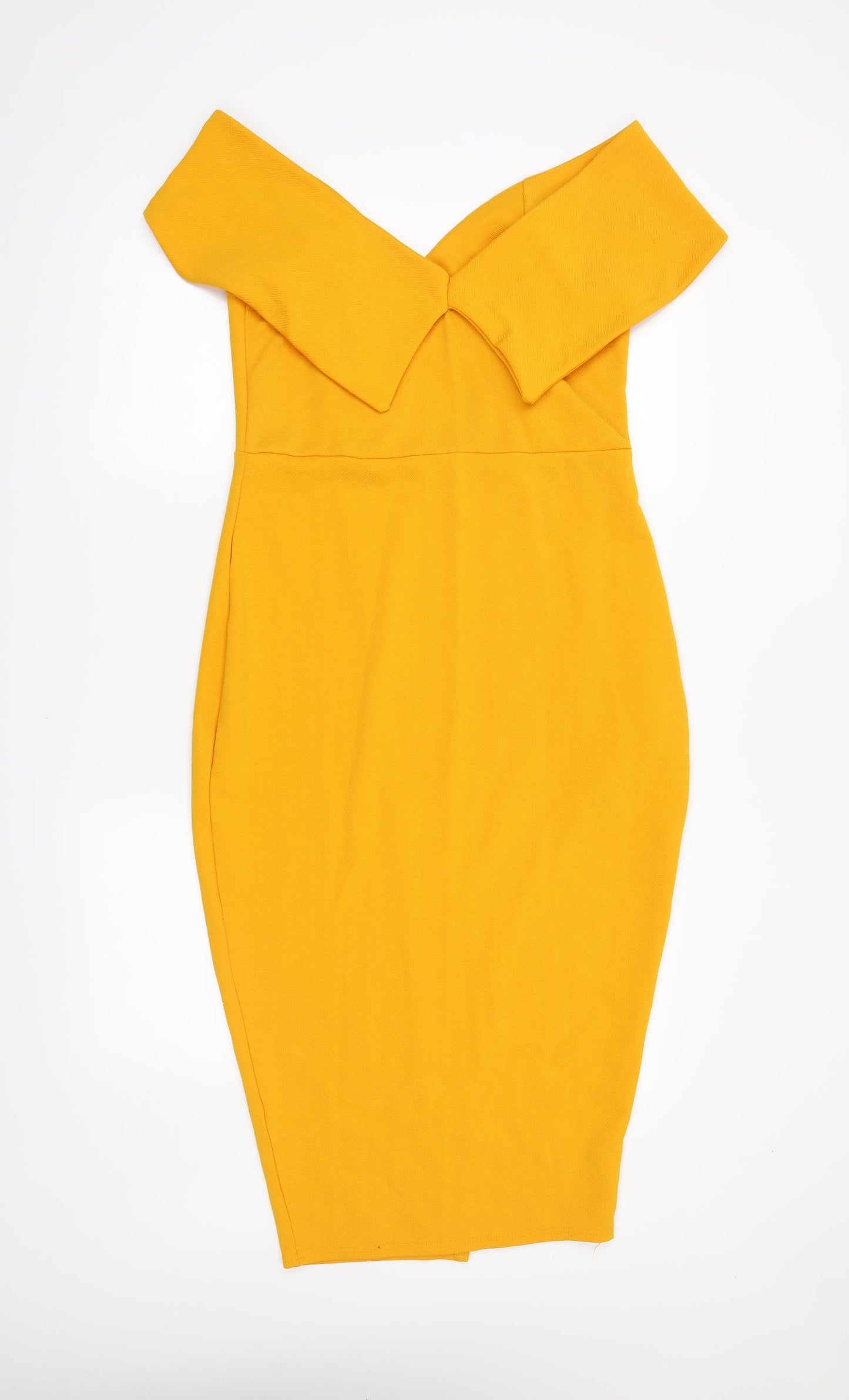 Boohoo Womens Yellow   Bodycon  Size 16