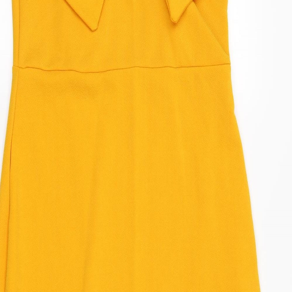 Boohoo Womens Yellow   Bodycon  Size 16