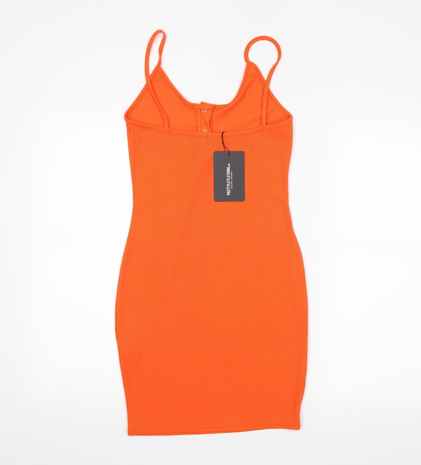 PRETTYLITTLETHING Womens Orange   Tank Dress  Size 10