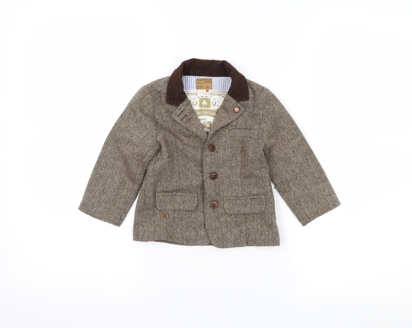 mamas & papas Baby Brown   Jacket Blazer Size 12-18 Months