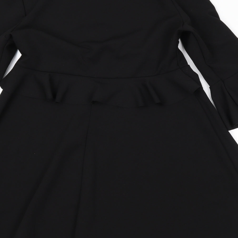 Boohoo Womens Black   Shirt Dress  Size 14