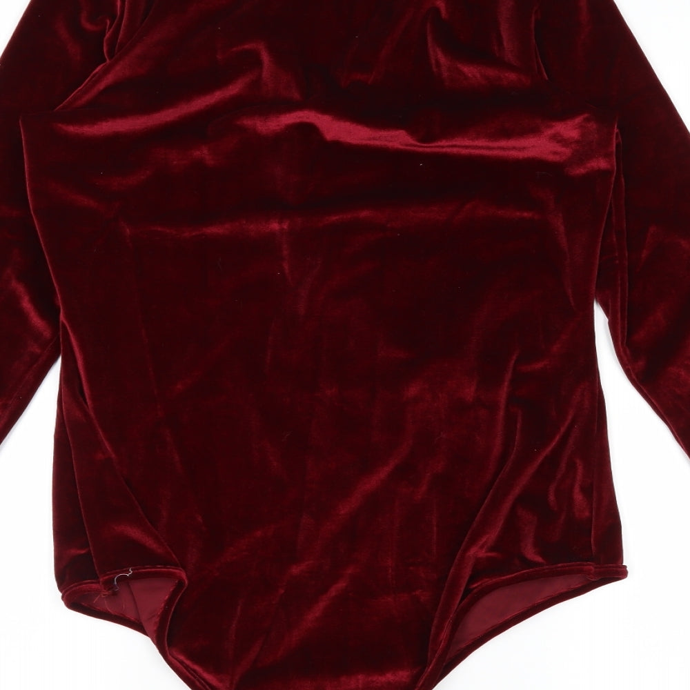 Yoins Womens Red   Bodysuit One-Piece Size L