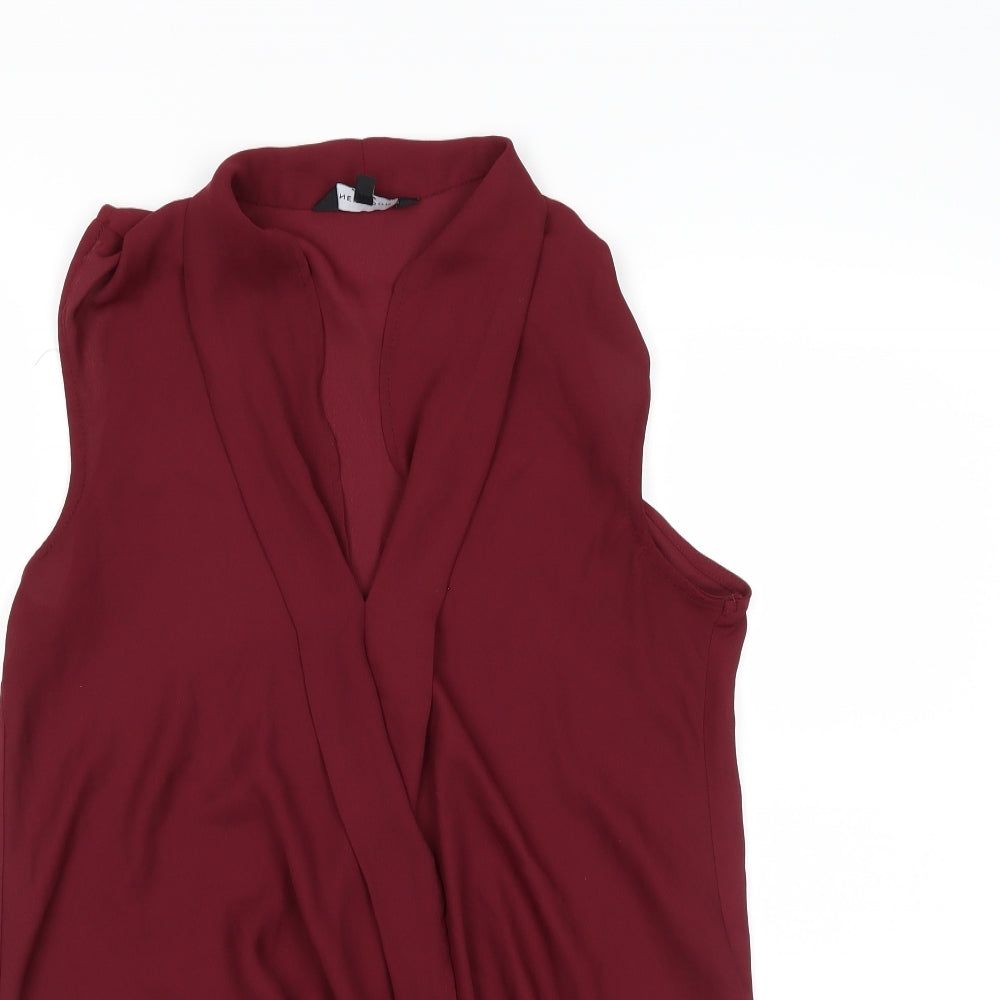 newlook Womens Red   Wrap Blouse Size 10