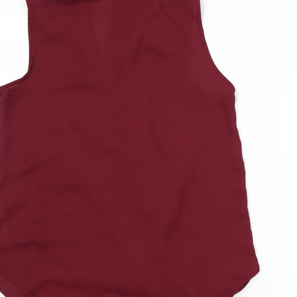 newlook Womens Red   Wrap Blouse Size 10