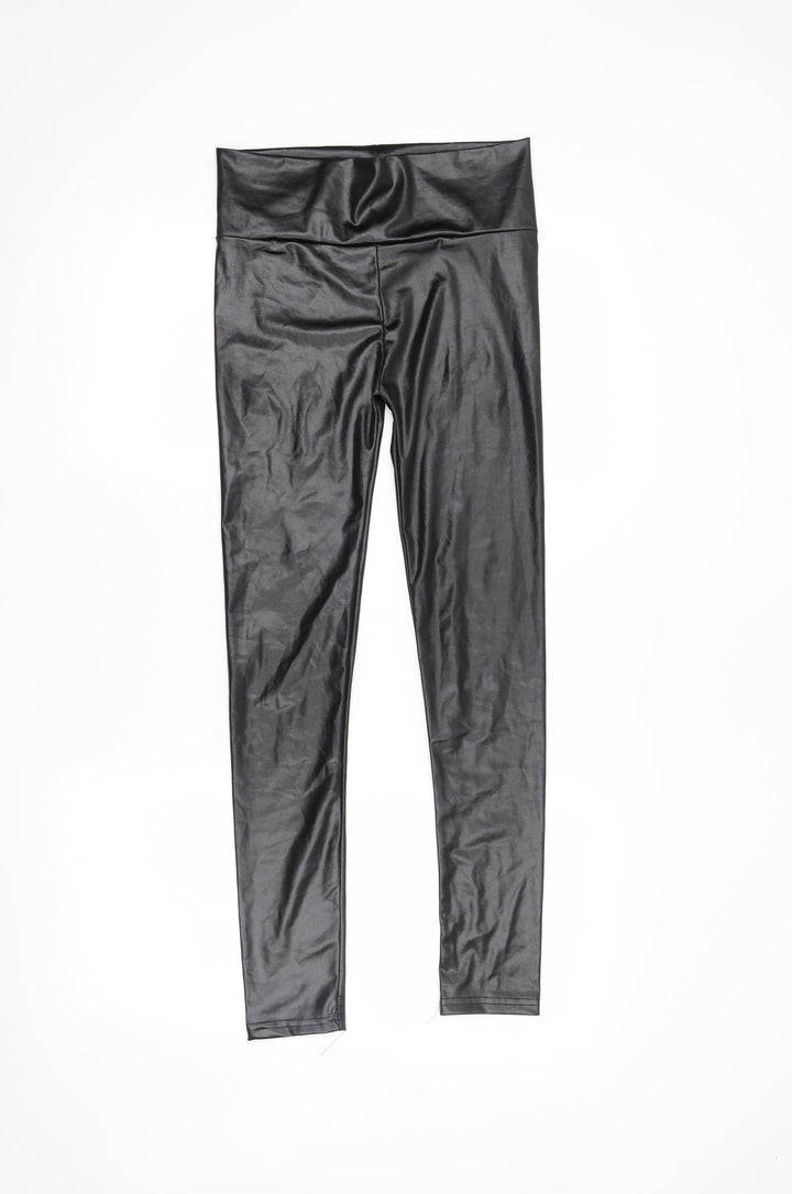 Yoins Womens Black Pedal Pusher Leggings Size S L28 in