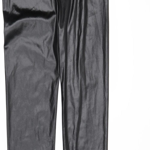 Yoins Womens Black   Pedal Pusher Leggings Size S L28 in
