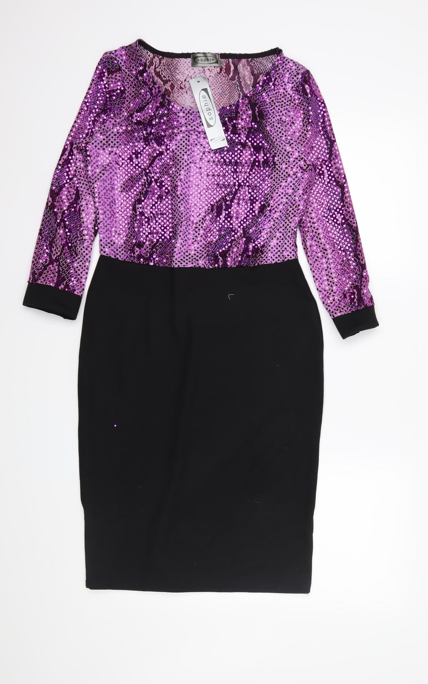 sophie Womens Purple Animal Print  Bodycon  Size 8