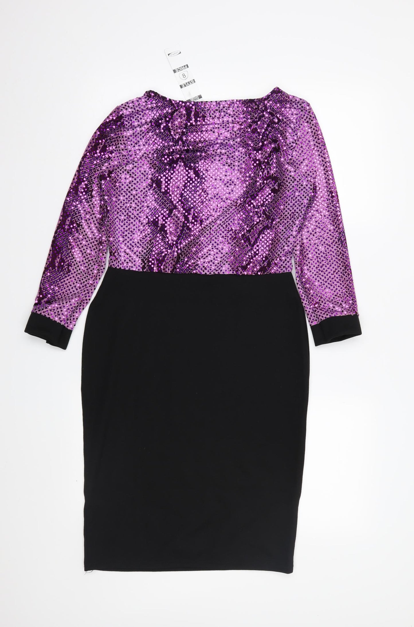 sophie Womens Purple Animal Print  Bodycon  Size 8