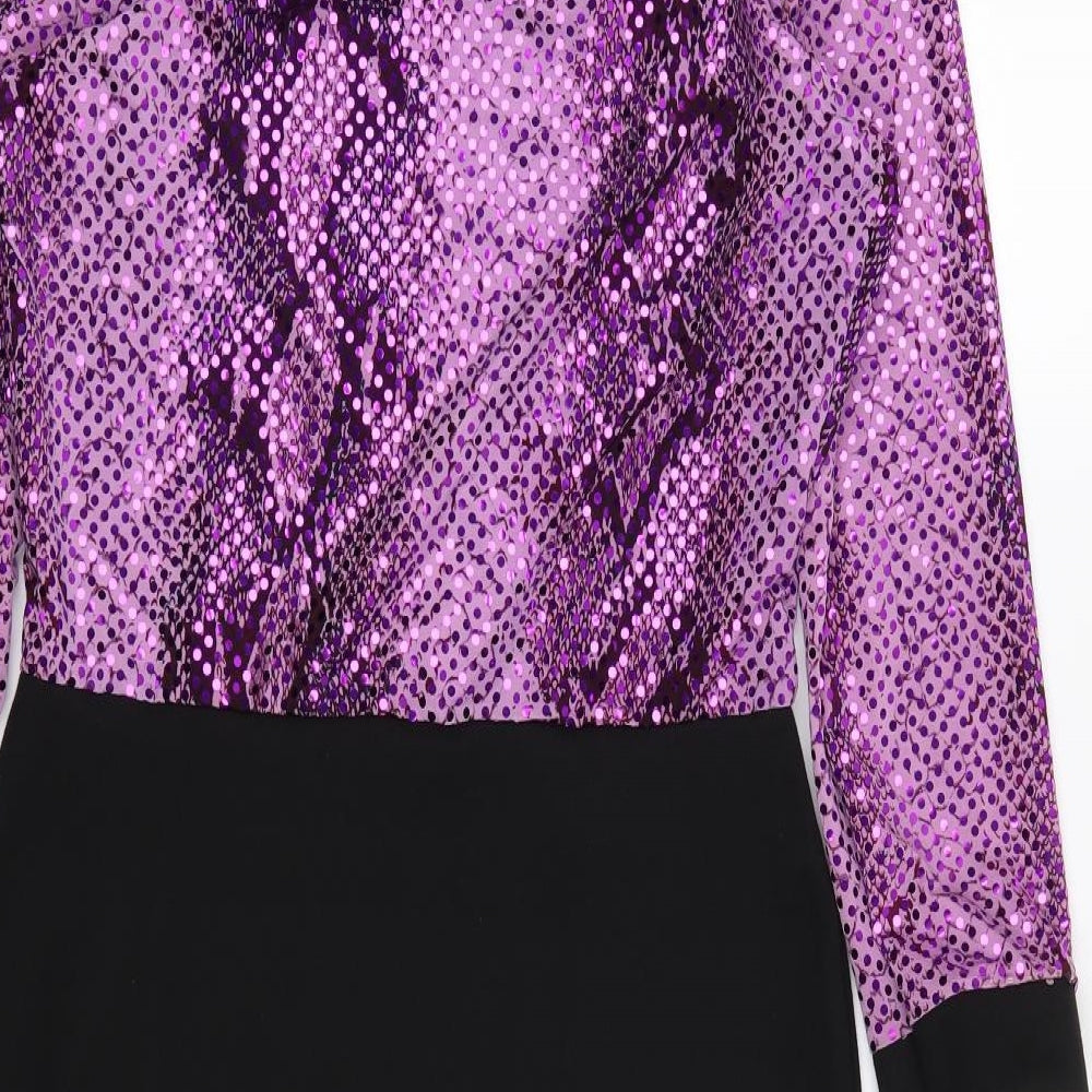 sophie Womens Purple Animal Print  Bodycon  Size 8