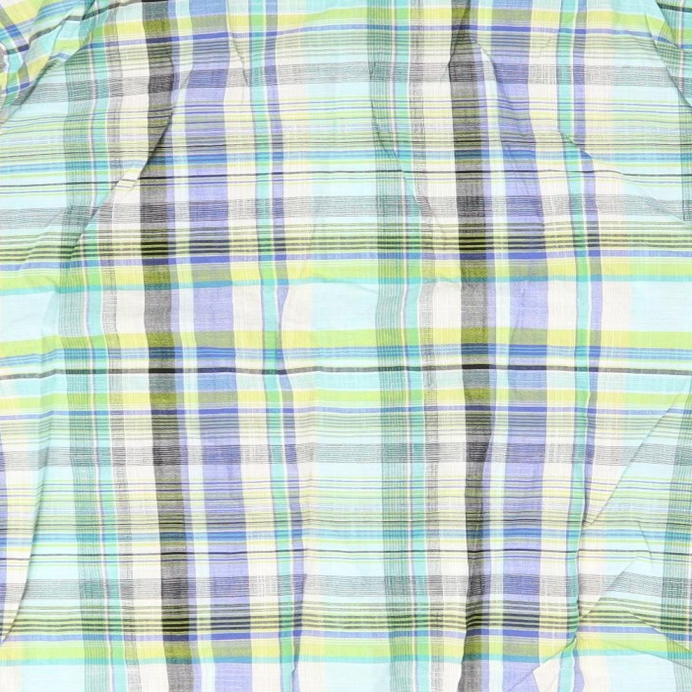 Bonmarché Womens Green Plaid  Basic Button-Up Size 20