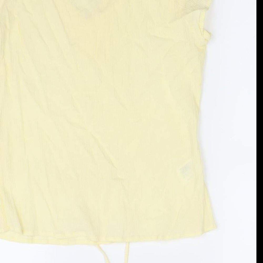 Papaya Womens Yellow   Basic Blouse Size 10