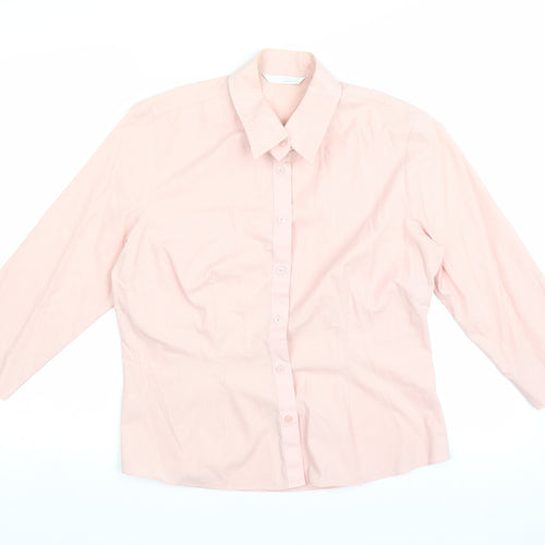 AMARANTO Womens Pink   Basic Button-Up Size 14
