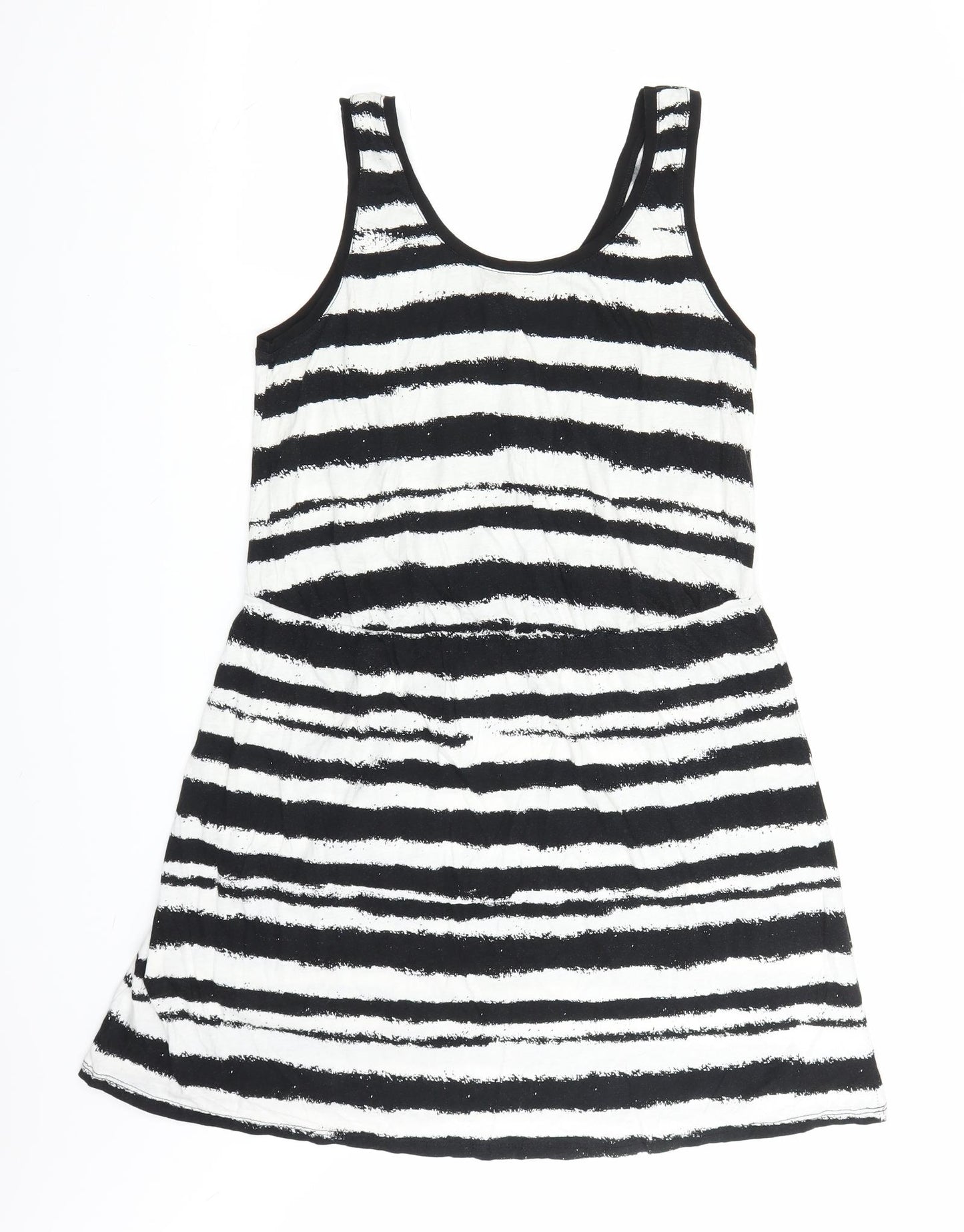 George Womens Black Striped  Fit & Flare  Size 16
