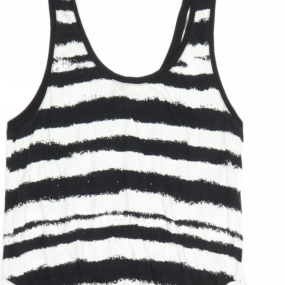 George Womens Black Striped  Fit & Flare  Size 16