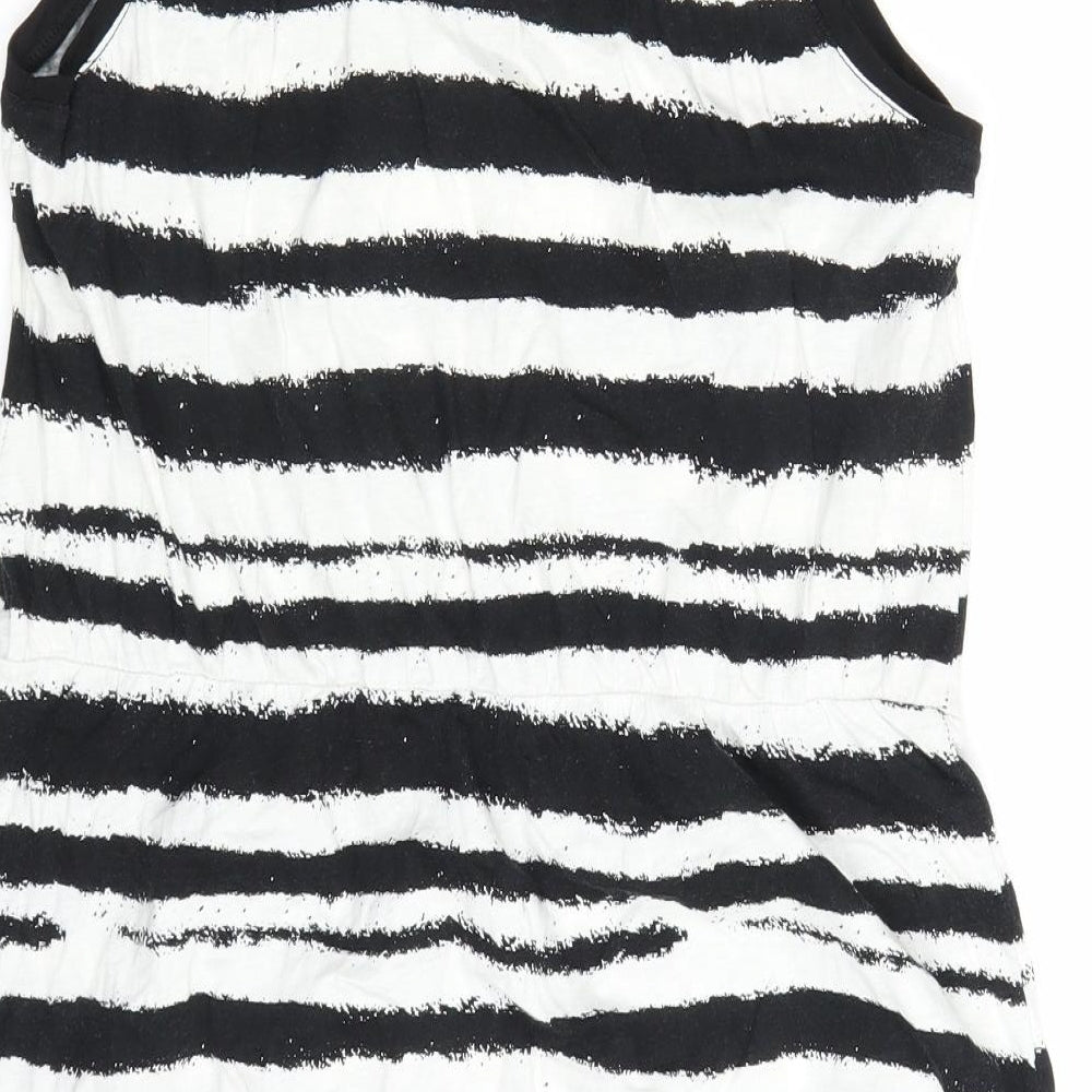 George Womens Black Striped  Fit & Flare  Size 16