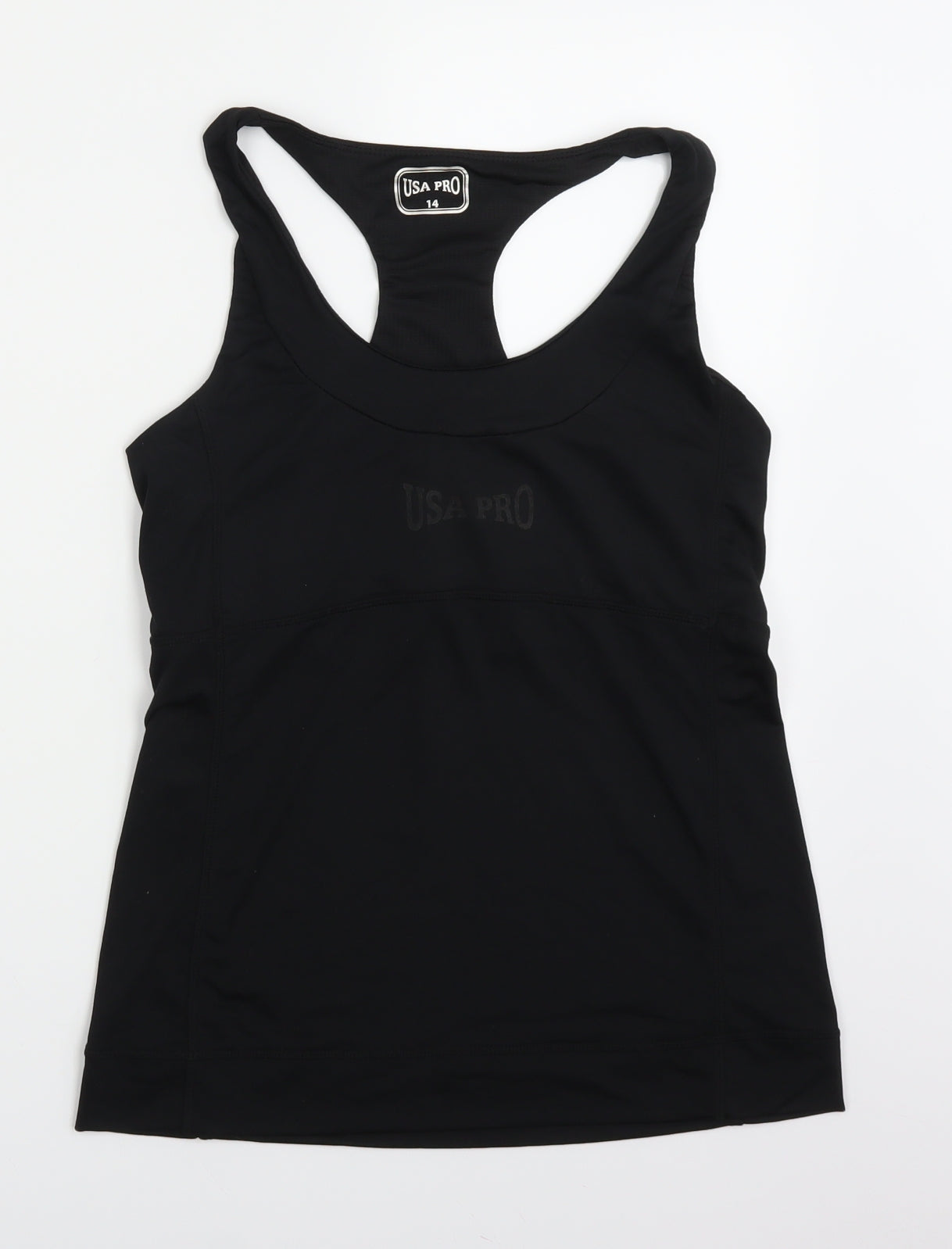 USA Pro Womens Black   Basic Tank Size 14